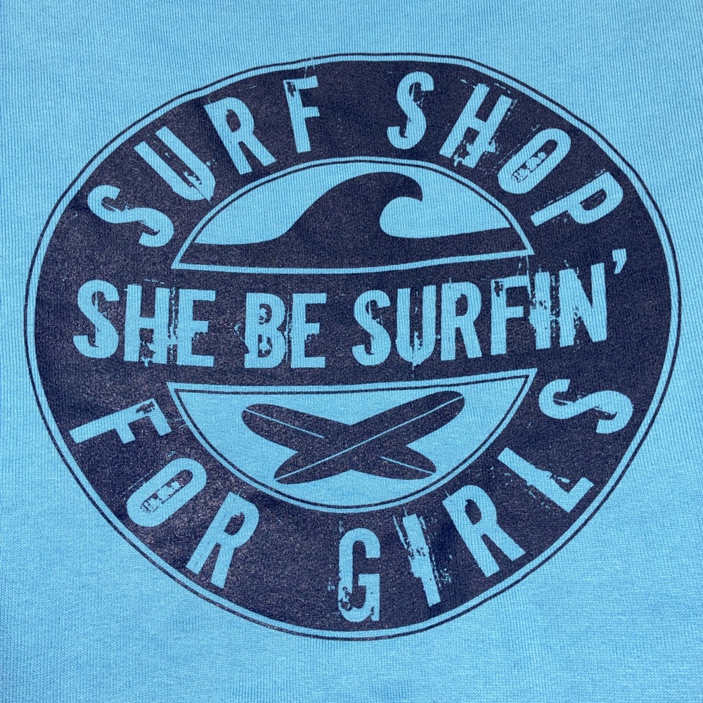 Blue Surf Shop Graphic Hoodie